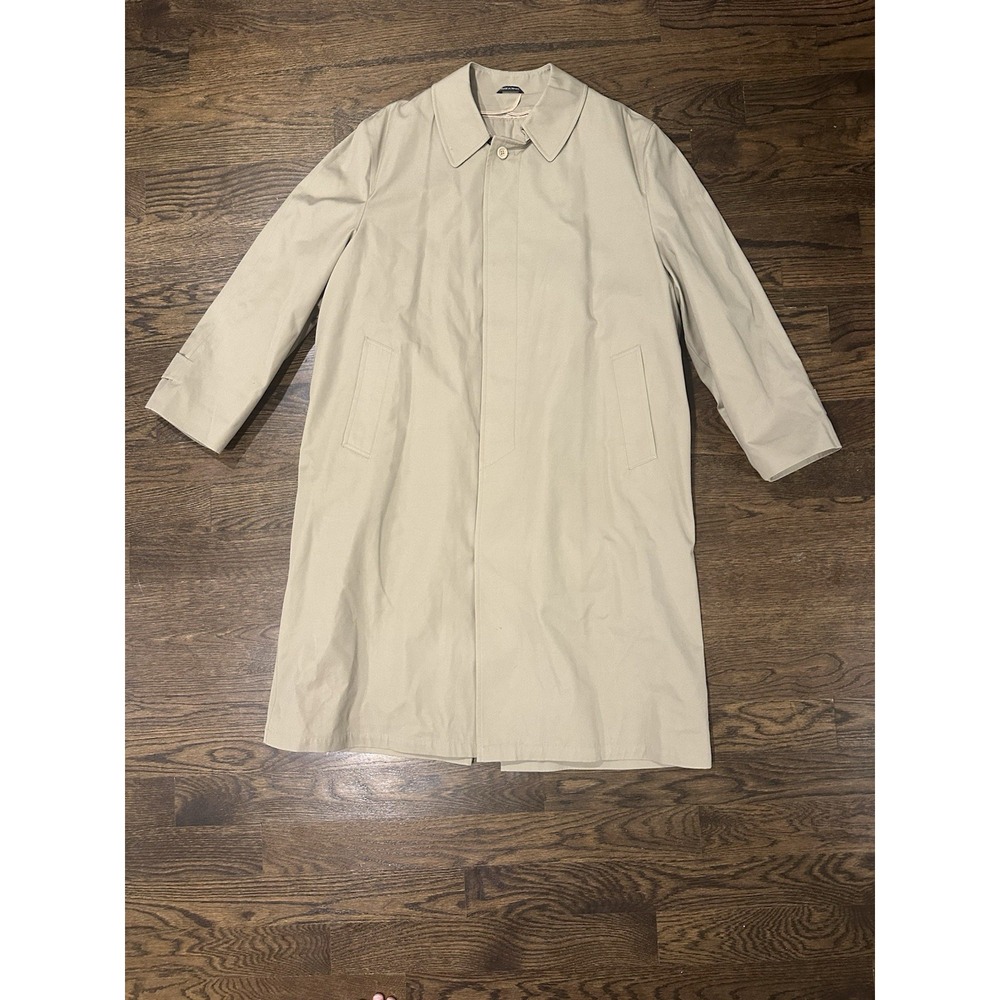 Silver Cloud Mens Tailored Trench Coat Over Coat With Thermolite Liner Size 44R